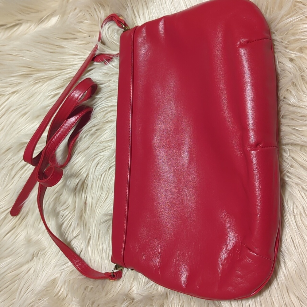 Vintage Red Aigner Shoulder Bag Purse - Picture 5 of 8